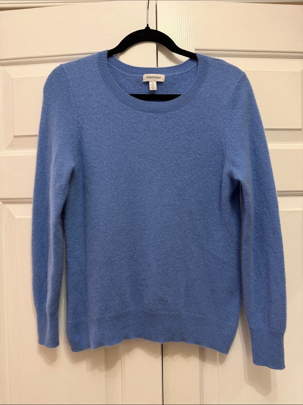 Nordstrom Cashmere Periwinkle Blue Cashmere Crewneck Sweater